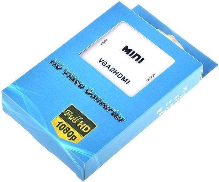 Produktbild JTI VGA-zu-HDMI-Videokonverter-Adapter 720p 1080p