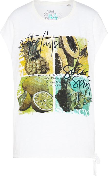 Soccx Shirt Ärmelloses Rundhals-Shirt mit Tunnelzugsaum und Armausschnitt mit offener Saumkante