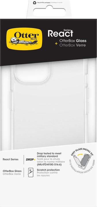 Image du produit OtterBox React + Glass Bundle - Kit (Apple iPhone 15)