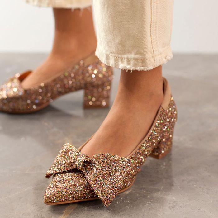 Actual product image Angulus Pump Sparkling Glitter Bow (39)