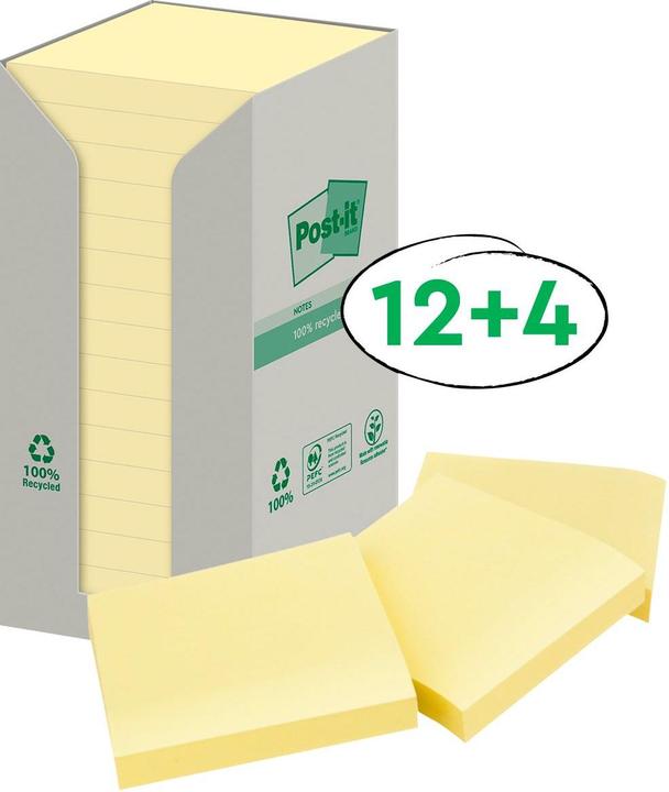 Image du produit Post-it Recyclage (76 x 76 mm)