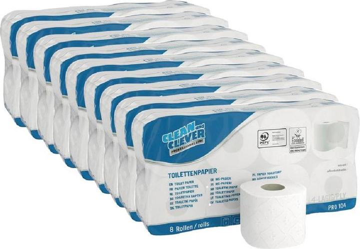 Actual product image Clean and Clever Toilet paper (8 x)