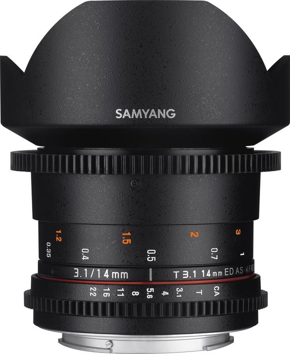 Immagine prodotto Samyang 14mm T3.1 VDSLR II Canon EF (Canon EF-M, Full-frame)
