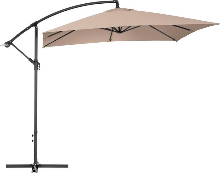 Produktbild Uniprodo Ampelschirm Sonnenschirm Pendelschirm viereckig 250 x 250 cm neigbar UPF 50+ (2.49 m)
