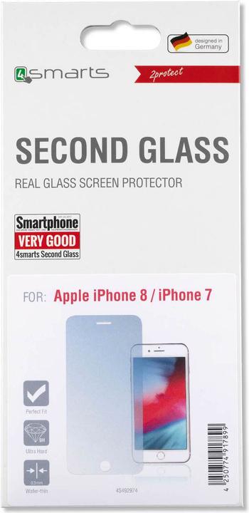 Produktbild 4smarts Second Glass (1 Stück, Apple iPhone 7, Apple iPhone 8)
