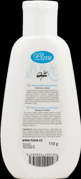 Actual product image Pleva Skin milk with propolis (Body milk)