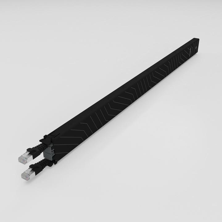 Produktbild PATCHBOX one / Cassette / 30RU / Cat 6A, UTP, 1.8 m, Schwarz (UTP, CAT6a, 1.80 m)