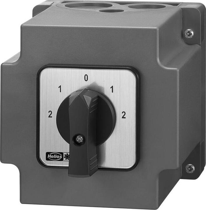 Produktbild Helios HELI PWDA Polum- und Wendeschalter fÃ¼r 3-PH Dahlander Motoren 400V max.25 A,IP 6