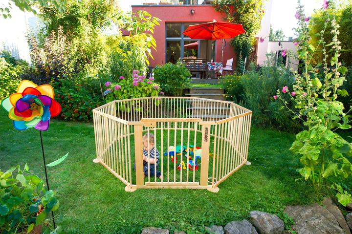 Immagine prodotto Felibaby ONE4all 1+7 - Oktogon - Box gigante / griglia di configurazione naturale (betulla laccata (225 cm)
