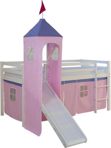 Actual product image Homestyle4u Loft bed with slide and tower (90 x 200 cm)