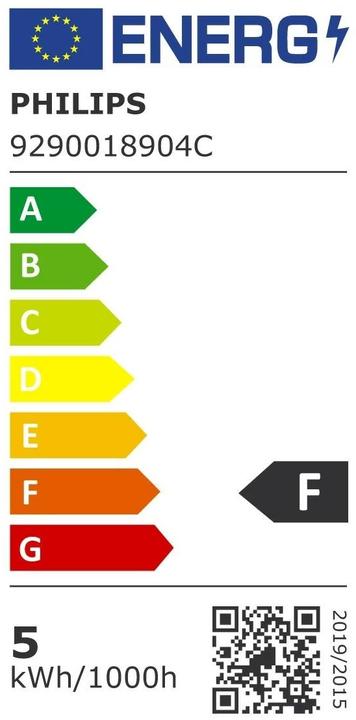 Label énergétique Philips Lampe (E14, 4.30 W, 470 lm, 1 x, F)