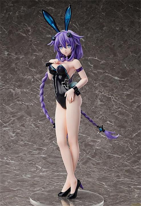 Actual product image FREEing Hyperdimension Neptunia PVC Statue 1/4 Purple Heart: Bare Leg Bunny Ver. 47 cm