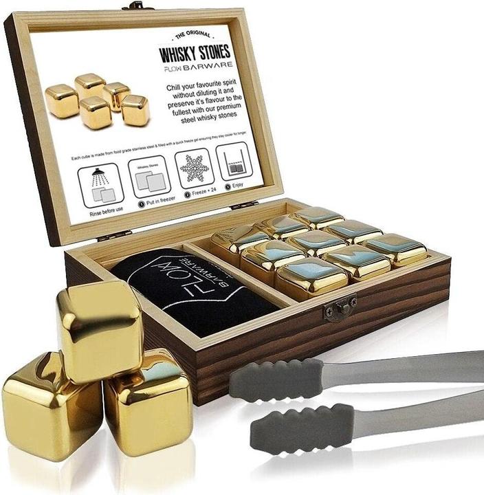 Flow Barware Whisky stones set (1 x, Whisky glass)