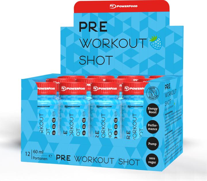 Image du produit PowerFood One Shot de pré-entraînement (12 x 60ml) (Mûres, 12 x)