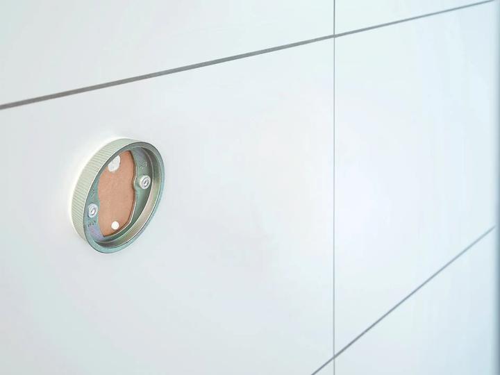 Actual product image tesa MOON hairdryer holder incl. adhesive solution without drilling