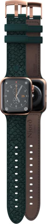 Actual product image Njord Jord Watch Strap For (40 mm, 41 mm, Stainless steel fastener, Salmon leather, Vegan Leather, Apple Watch)