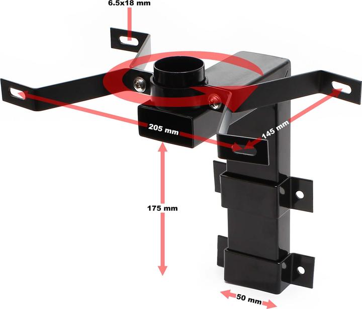 Produktbild Wiltec Wandhalterung 50x120x250mm US Mailbox amerikanischer Briefkasten