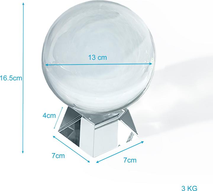 Actual product image Intirilife Glass ball with stand 130 mm