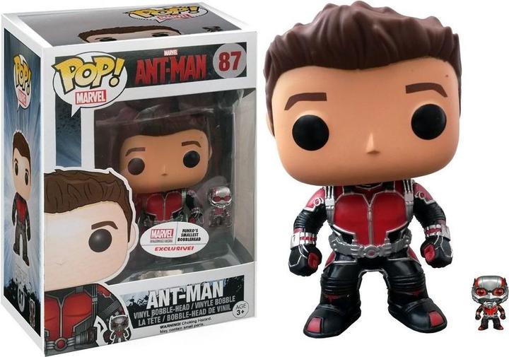 Actual product image Funko POP! Marvel Ant-Man - Ant-Man (Unmasked) ('s Smallest Bobblehead) Collector Corps
