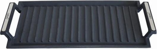 Immagine prodotto Cata | Griglia per barbecue a induzione, 22,8 x 43,2 x 3,8 cm | Nero (Padella grill, Ferro)