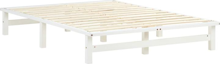 Produktbild Jamb Palettenbett Holzbett 140x200cm Massivholz Weiss (140 x 200 cm)