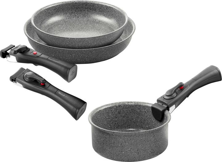 Produktbild Ballarini 6-tlg Torre Pfannen Set 16 + 24 + 28cm (Pfannenset + Topfset, Aluminium)