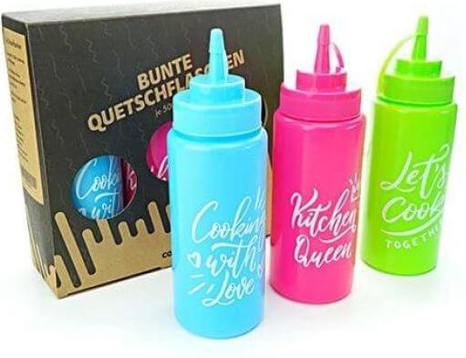 Produktbild Collory Dosierflaschen grün/rosa/türkis (0.50 l)