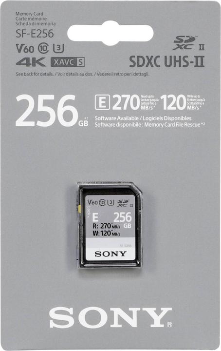 Produktbild Sony SF-E series (256 GB, SDXC, U3, UHS-II)