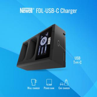 Productafbeelding Newell Cameralader FDL-USB-C Dubbelkanaals lader voor NP-W126 batterijen (Lader)
