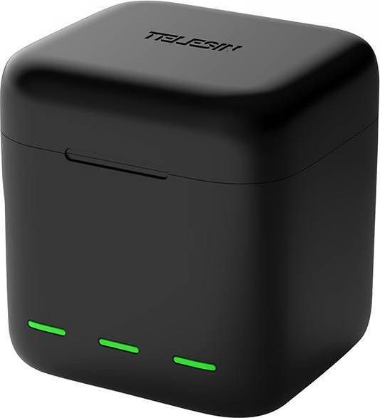 Actual product image Telesin Three-channel box charger + 3 batteries (Hero 10, Hero 9)