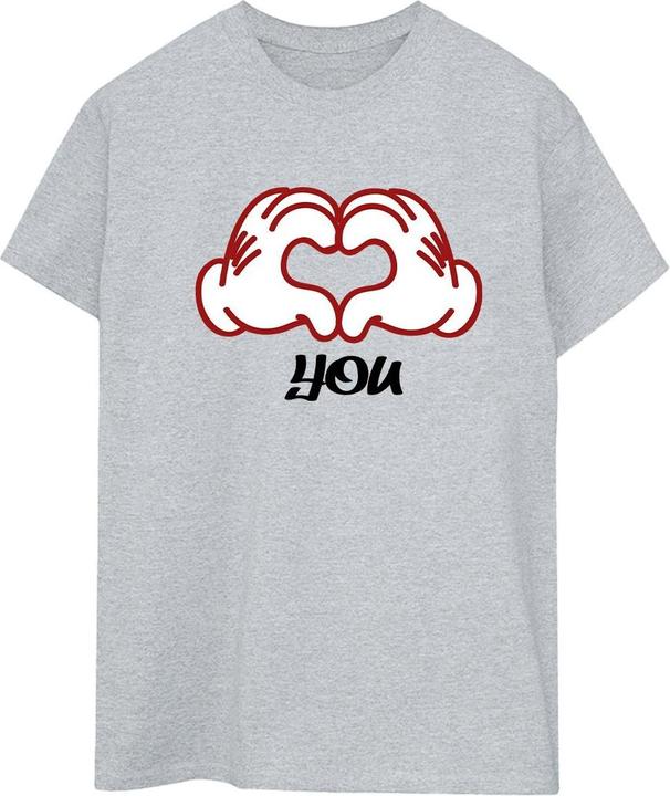 Immagine prodotto Disney Mickey Mouse Love You Hands Maglietta Ampia Donna (3XL)