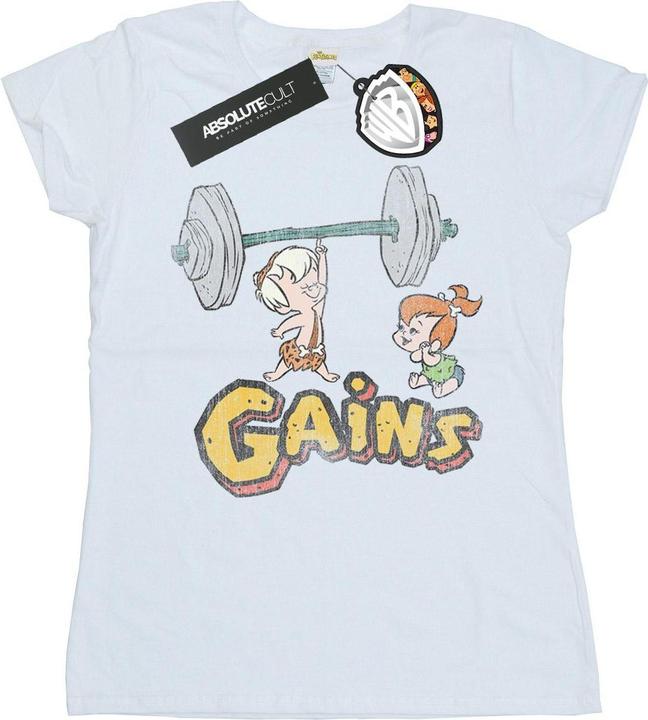 Immagine prodotto The Flintstones Bam Bam Gains Distressed Maglietta Donna (L)