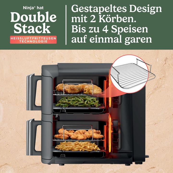 Productafbeelding Ninja SL400EU XL hetelucht friteuse met 2 verdiepingen (EU-stekker)