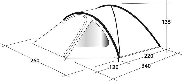 Immagine prodotto Outwell Cloud 4 (Tenda a tunnel, 6.30 kg, 4 persone)
