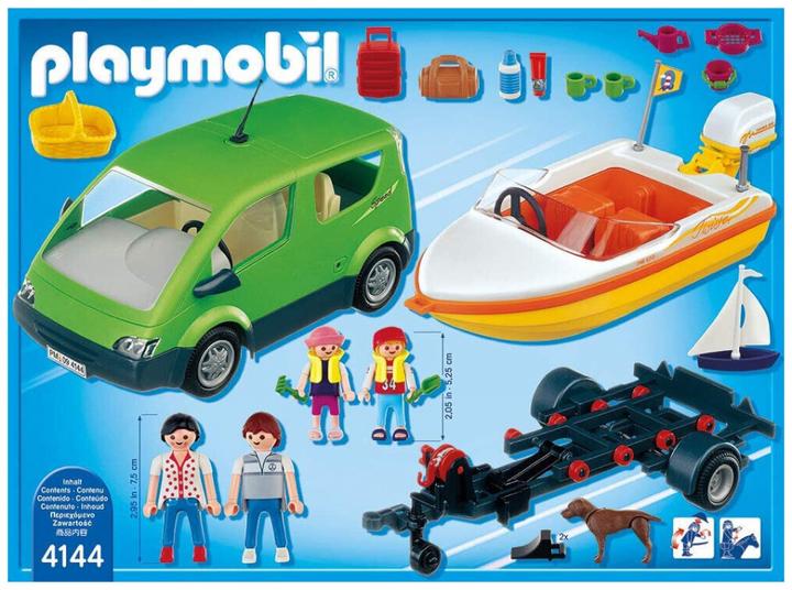 Produktbild Playmobil Familyvan mit Bootsanhänger (4144, Playmobil Family Fun)