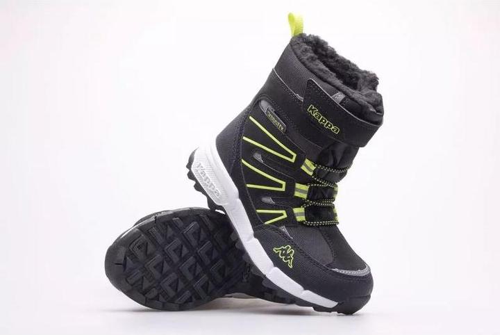 Actual product image No Name Kappa Floki Tex children's shoes black-lime 260975K 1133 (11.14")