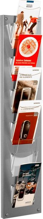 Immagine prodotto Kerkmann Portadepliant a parete in alluminio 1/3 DIN A4 6 scomparti (1/3 Din A4)