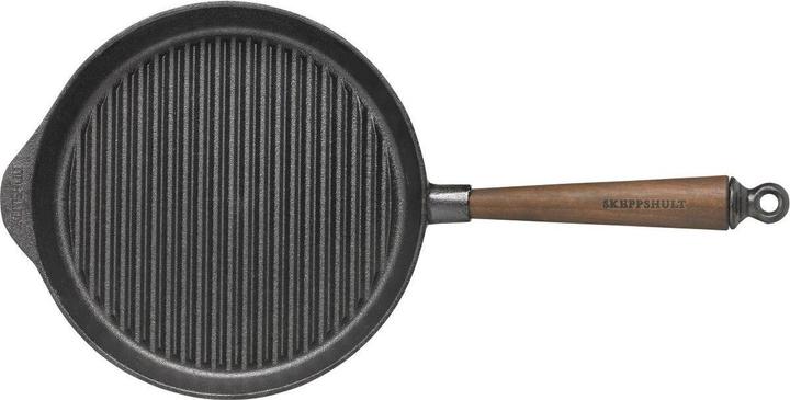 Actual product image Skeppshult Cast Iron Grill Pan Round Walnut (26 cm, Grill pan, Cast iron)