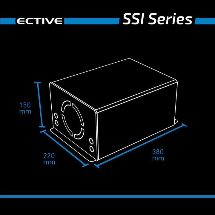 Immagine prodotto Ective Inverter a onda sinusoidale pura SSI 10 con regolatore di carica MPPT 1000W