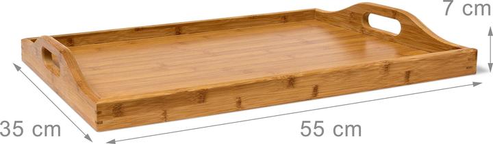 Actual product image Relaxdays Bamboo tray table