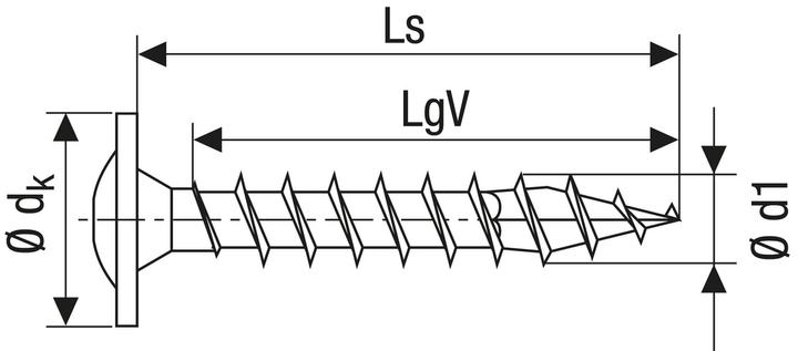 Produktbild Spax Tellerkopfschraube R 88193 m.Spitze/T-STAR TG 8 x 50/46-T40 A 2 (50 Schrauben pro Stück)