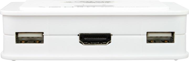 Actual product image InLine KVM Switch 2-fold HDMI USB with audio and integrated cable sets 0,9m white