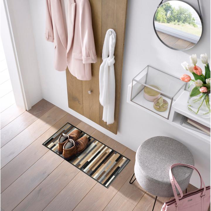 Produktbild Wash + Dry Fussmatte Schuhgrösse Mikado Stripes 35 cm x 75 cm, Nature (35 x 75 cm)