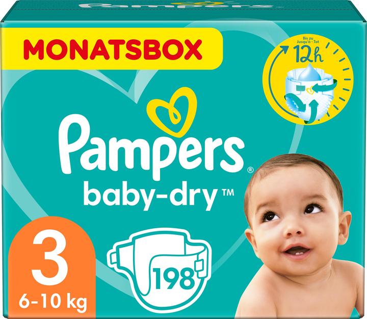 Image du produit Pampers Baby-Dry ALT (Taille 3, Pack mensuel, 198 pièce(s))