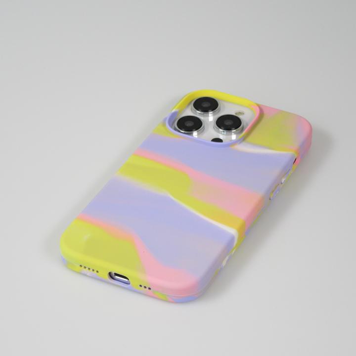 Produktbild PhoneLook Hülle Gel Soft touch glatt Streifen gelb/violet (Apple iPhone 13 Pro Max)