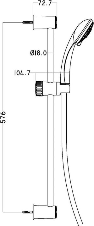 Produktbild Schütte NAPOLI Stangenbrauseset (3 Strahlarten)