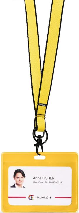 Image du produit Tarifold Badge 70x100mm PVC jaune UE=30 pièces