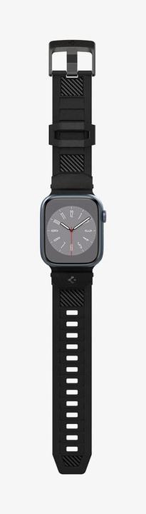 Actual product image Spigen RUGGED BAND Apple Watch 4/5/6/7/8/SE (38/40/41MM) MATTE BLACK (38 mm, 40 mm, 41 mm, Thermoplastic polyurethanes (TPU))