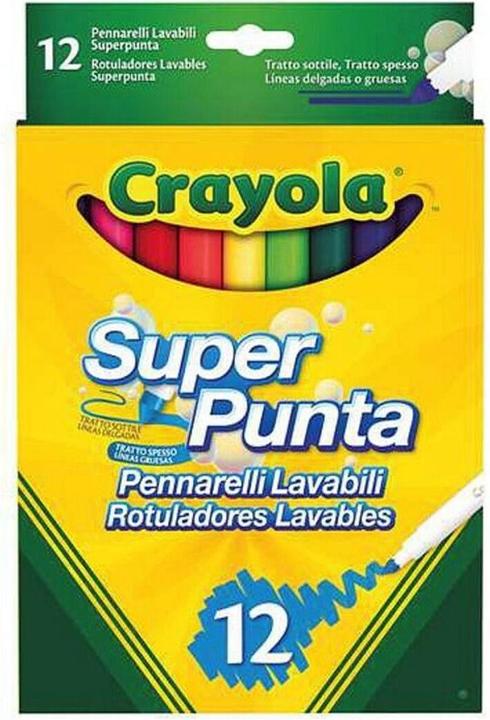Crayola Marker mit Super-Point (Multi, 12 x)