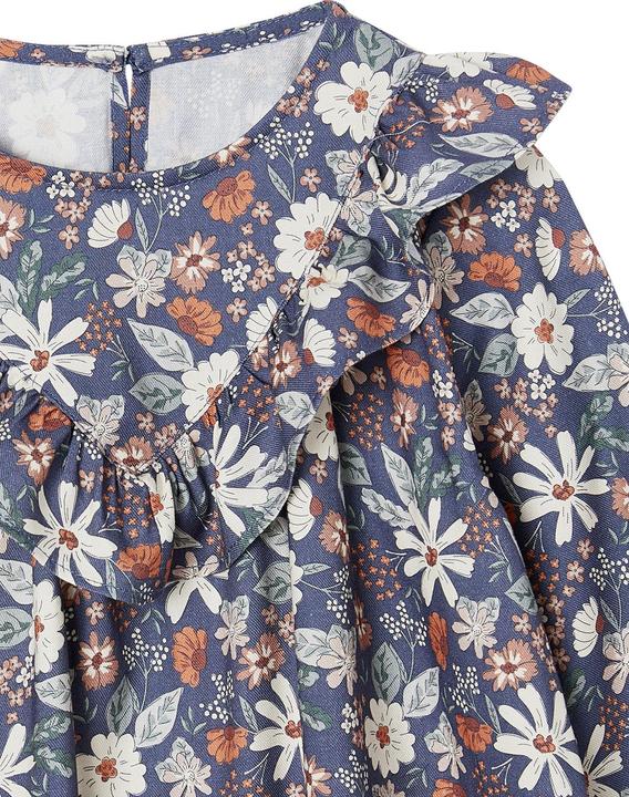 Actual product image Vertbaudet Girls' flounce dress with floral print (86)